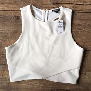 SOLD. EXPRESS White cropped top